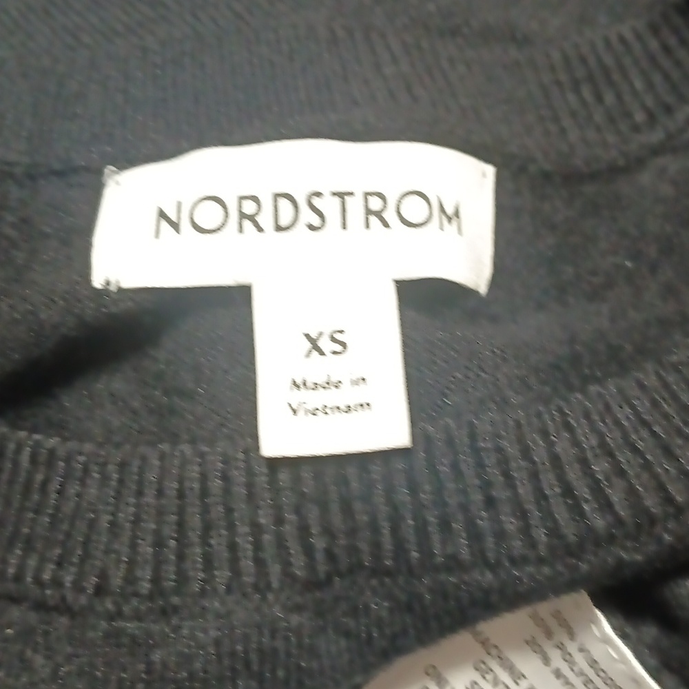 Nordstrom Black Slim Fit Short Sleeve Sweater - Picture 3 of 8